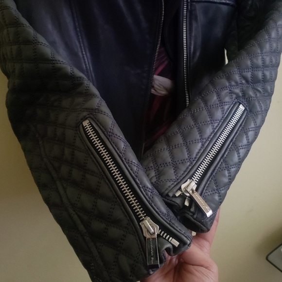 Barbara Bui Quilted Leather Jacket Moto Biker 38 - Picture 8 of 12